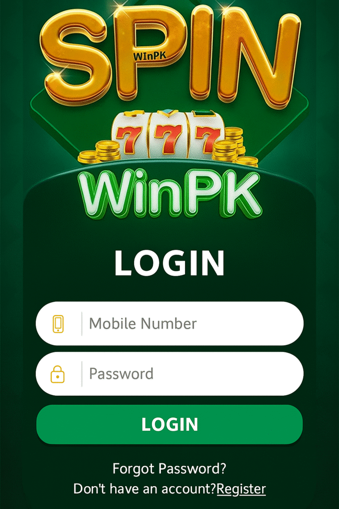 Login or Register in Spin Win Game